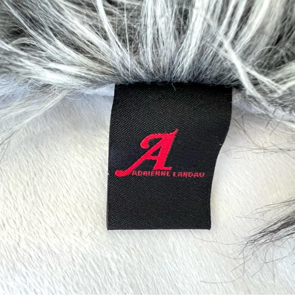 Adrienne Landau Luxury Multicolor Plush Faux Fur Soft Velvet Tails Wrap or Throw